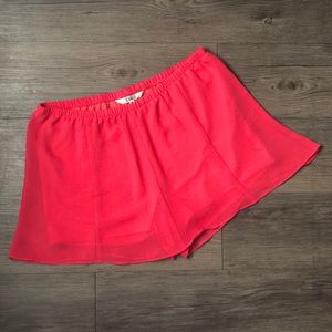 BB Dakota Pink Flowy Soft Shorts Skort Size Medium